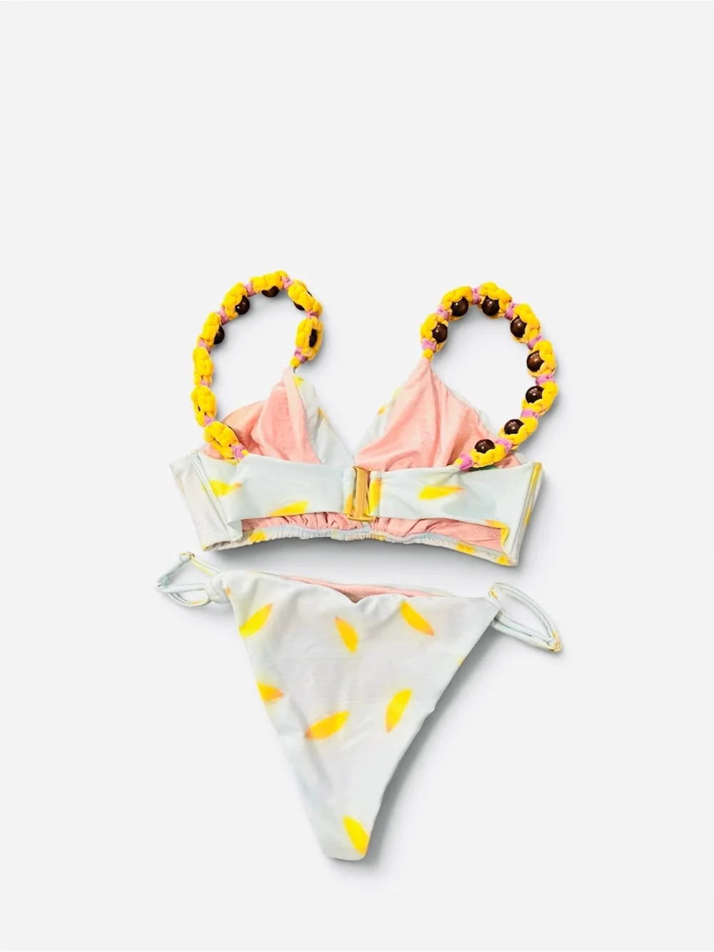 Mar a Mar Columbian Bananas and Crochet Bikini Set, Adult Small